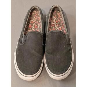 Eddie Bauer dark gray canvas slip-on shoes